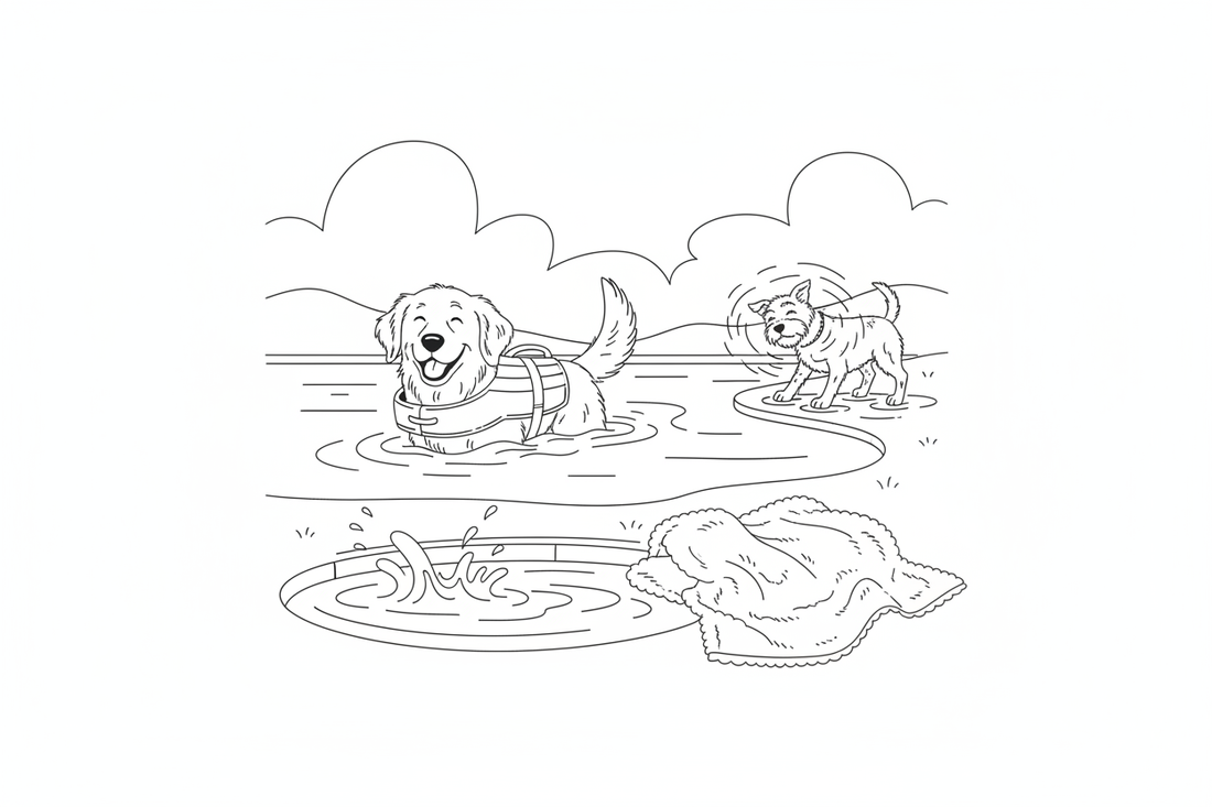 Dog Swimming & Water Safety: Life Vests, Splash Pools & Drying Towels