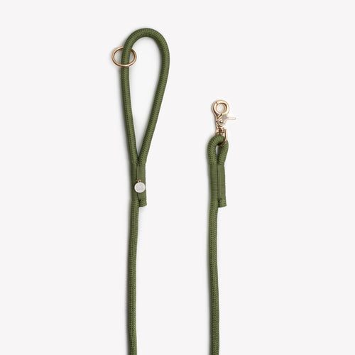'Green' - Braided Rope Leash