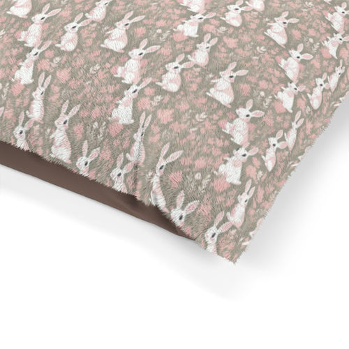 Blushing Meadow Bunny Parade Pattern - Pet Bed Pet Zen