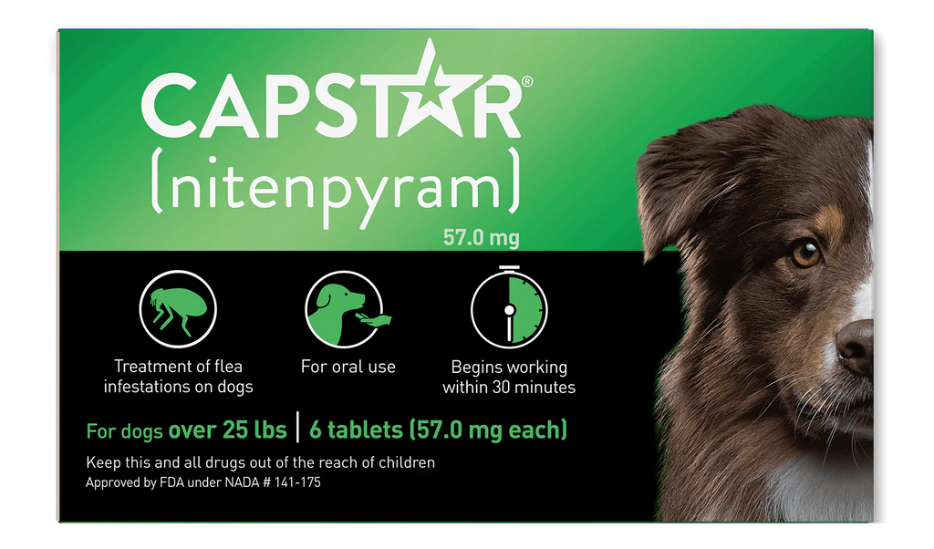Capstar Flea Tablets Oral Treatment for Dogs 25.1-125 lb 6 Doses Fast Acting