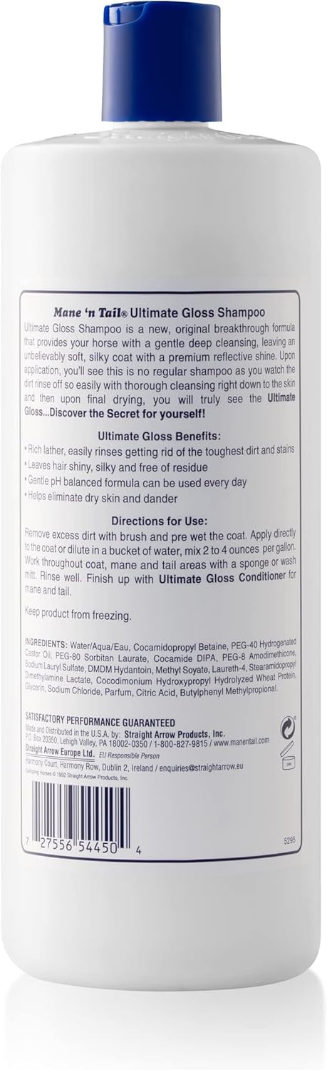 Mane 'n Tail Ultimate Gloss Horse Shampoo Gentle Formula 32 oz.