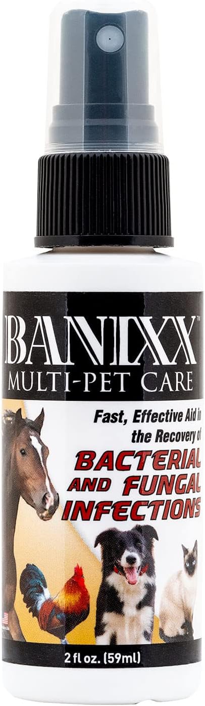 Banixx Pet & Horse Care Spray 2 oz – Travel Size – Skin & Hoof Care Solution