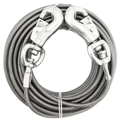 Boss Pet Super Beast XXL Dog Twin-Swivel Vinyl Coated Tie-Outs 20ft Up 250lbs
