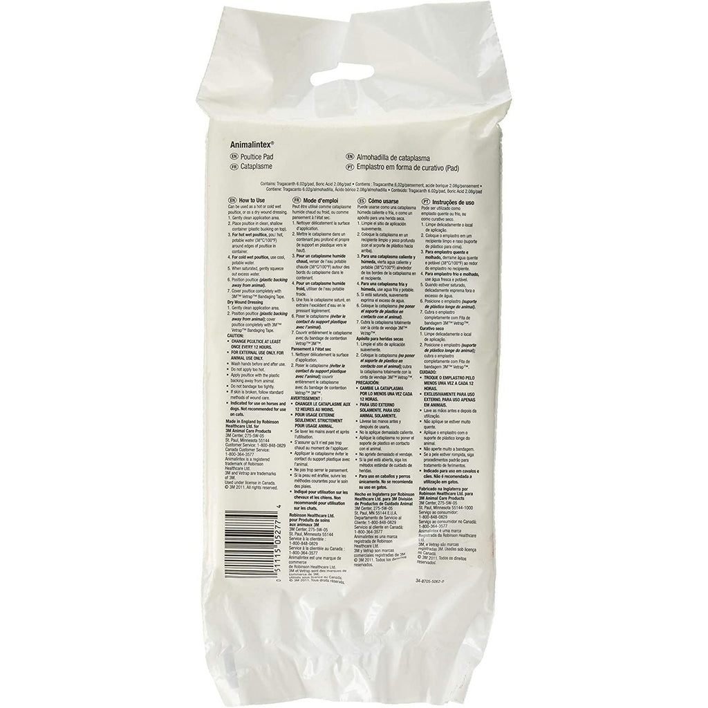 3M Animalintex Hoof & Leg Poultice Pad Horse Wound Care Abscess Treatment 8 x 16 Inch