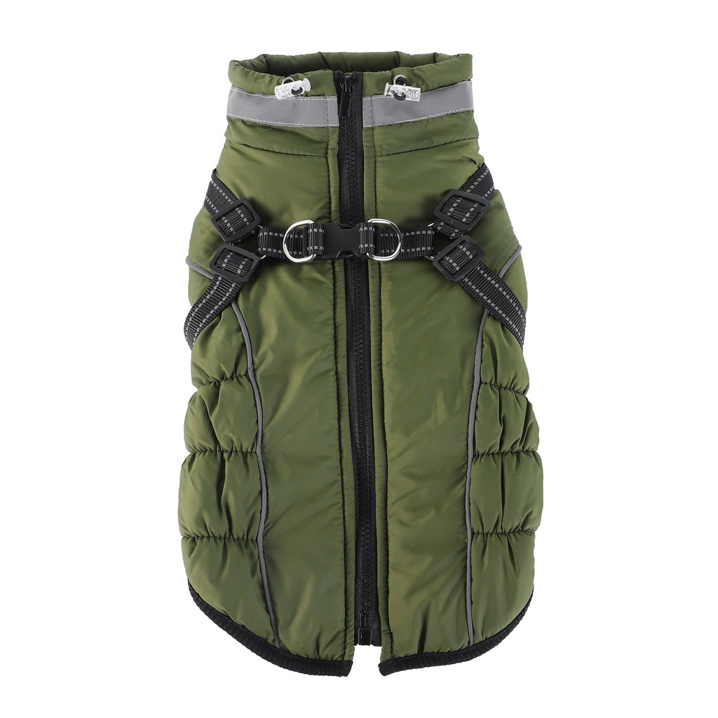 Warm Reflective Traction Coat Plus Fleece Waterproof Jacket