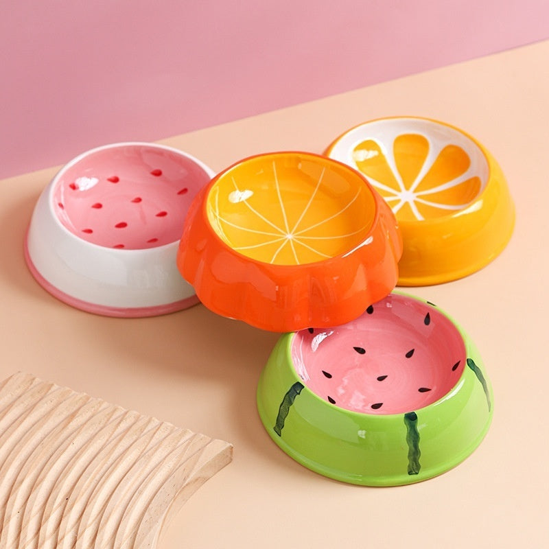 Cat Bowl Ceramic Drinking Water Non-slip Anti-tumble