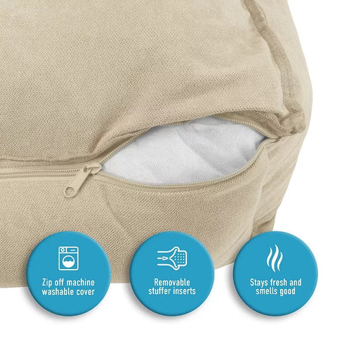 Arlee Sandy Ortho Lounger Dog Bed Tan Small