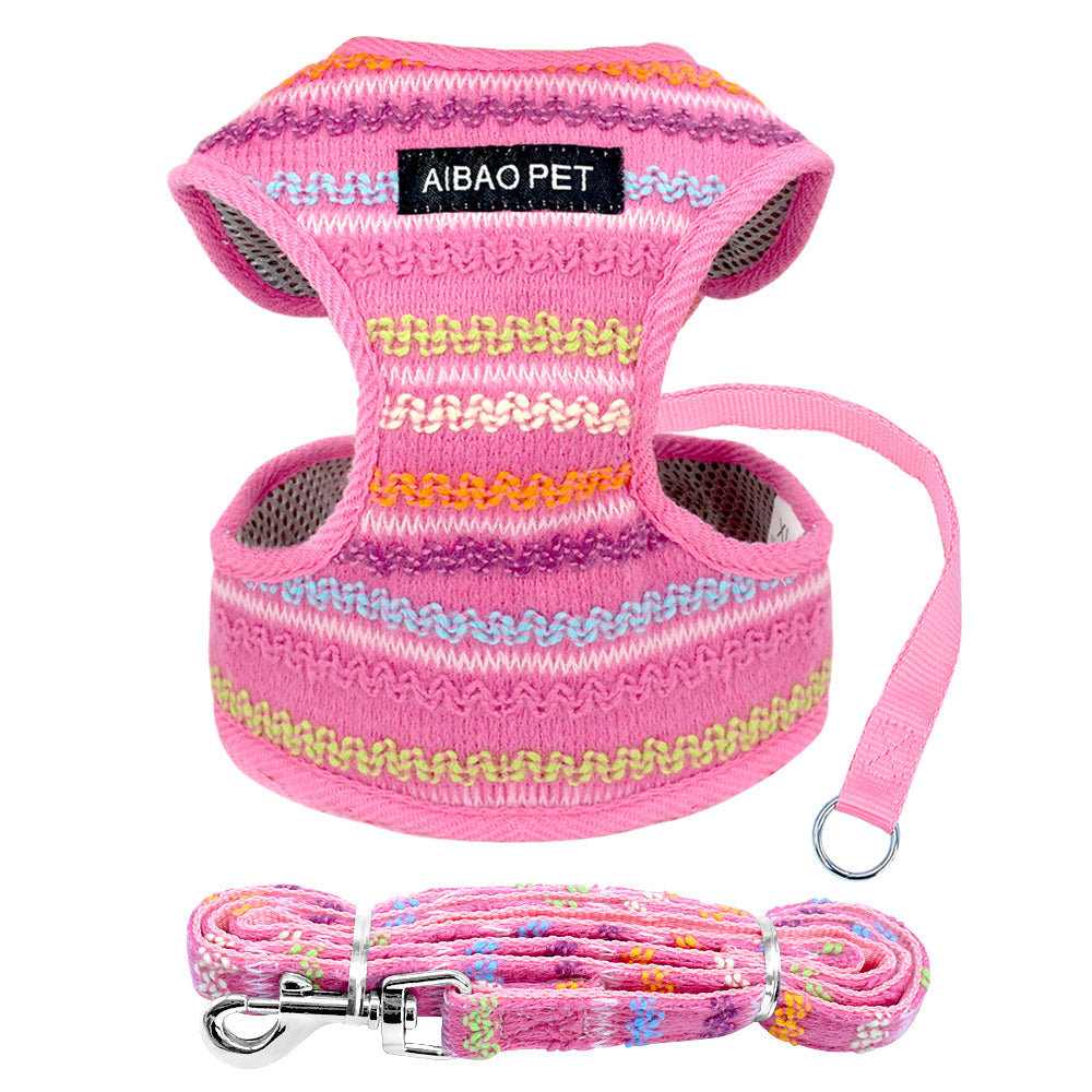 Small and Medium-sized Dog Colored Fleece Corset