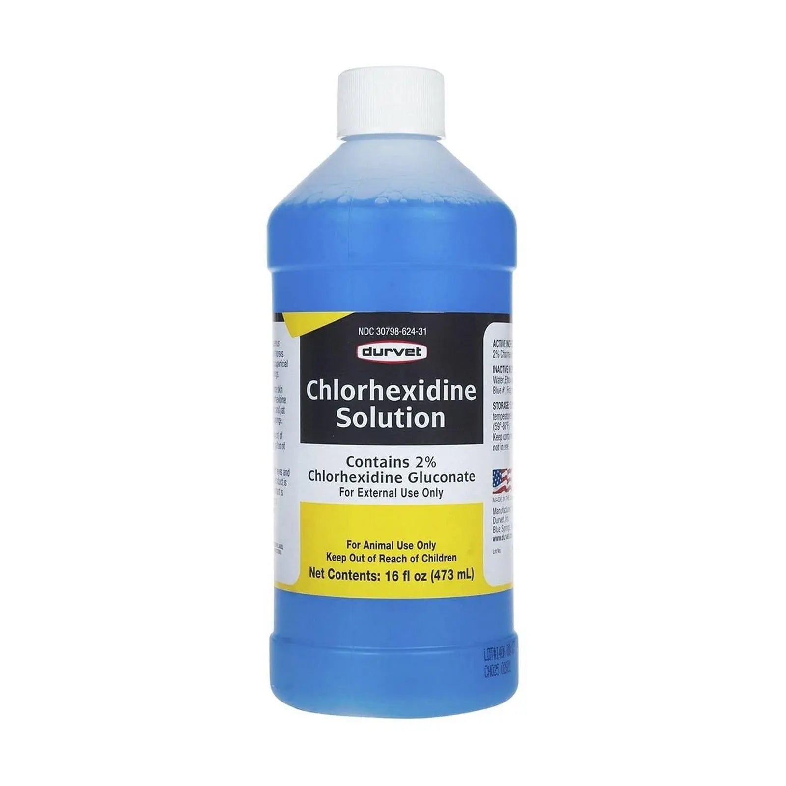 Durvet Chlorhexidine 2% Solution Antiseptic & Antimicrobial Disinfectant 16 oz. 2-Pack