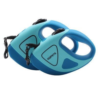 Pet Dog Automatic Retractable Fiber Night Safety LED Automatic Leash
