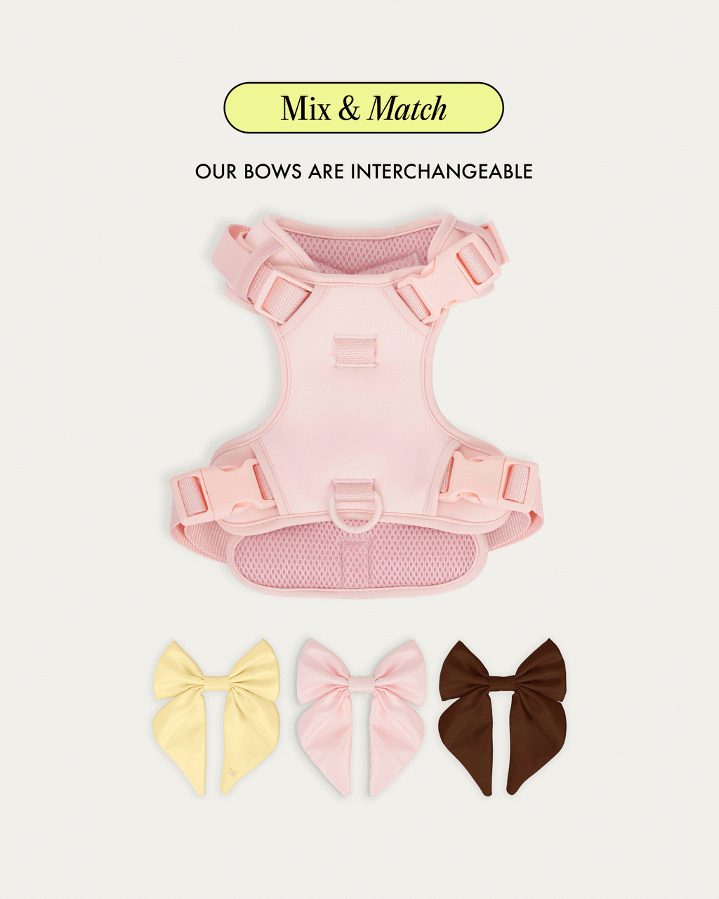 Satin Harness Bow - Sky