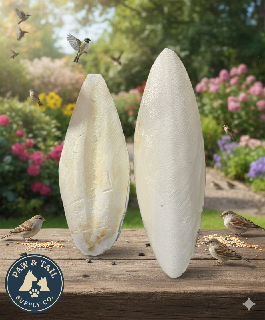 Cuttlebone Calcium Combo Pack 6” + 10” Natural Calcium for Birds & Reptiles