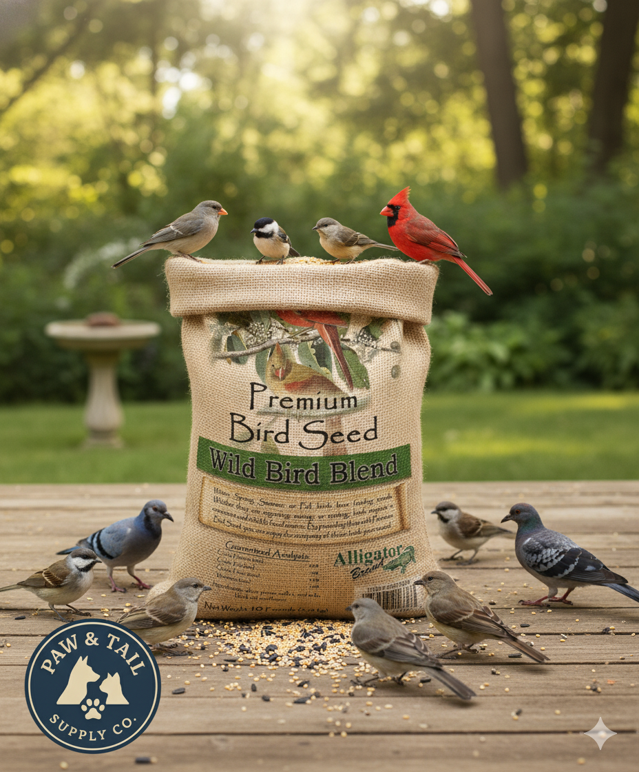 Alligator Premium Wild Bird Seed Blend 5 lb No Corn Natural Year-Round Feed