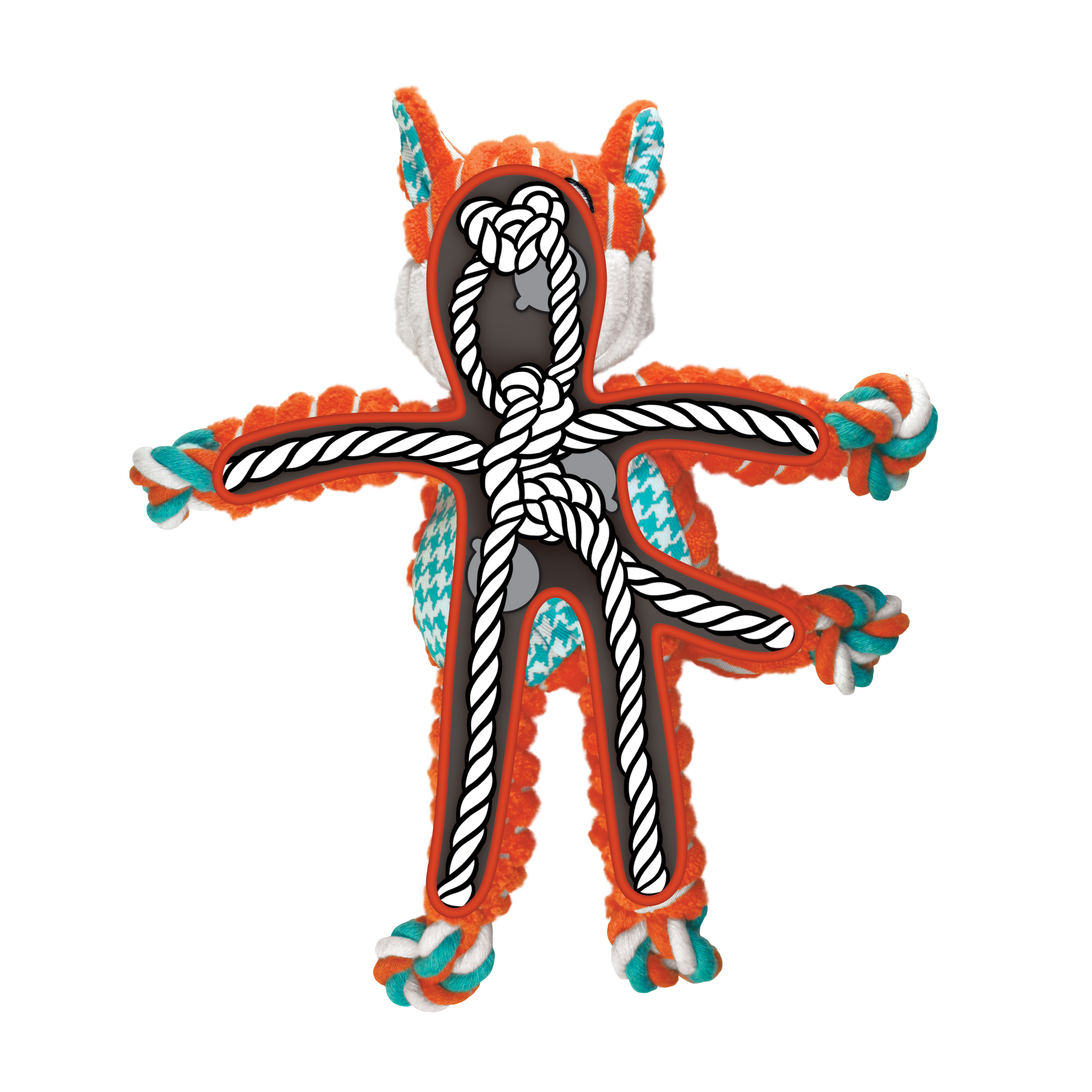 Kong Floppy Knots Fox Medium/Large