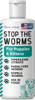 Liquid Dog & Cat Dewormer 12oz, Roundworm Support for Puppies & Kittens