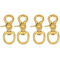 Horse Tack Solid Brass Trigger Snap Square Eye Snap Loop Eye 2-1/2" 4-Pack