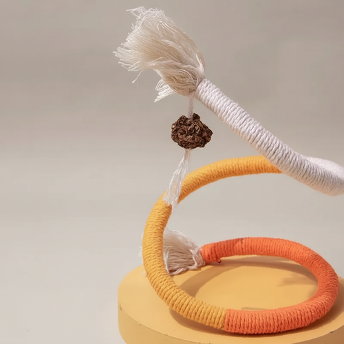 Bead Braided Rope Cat Toy