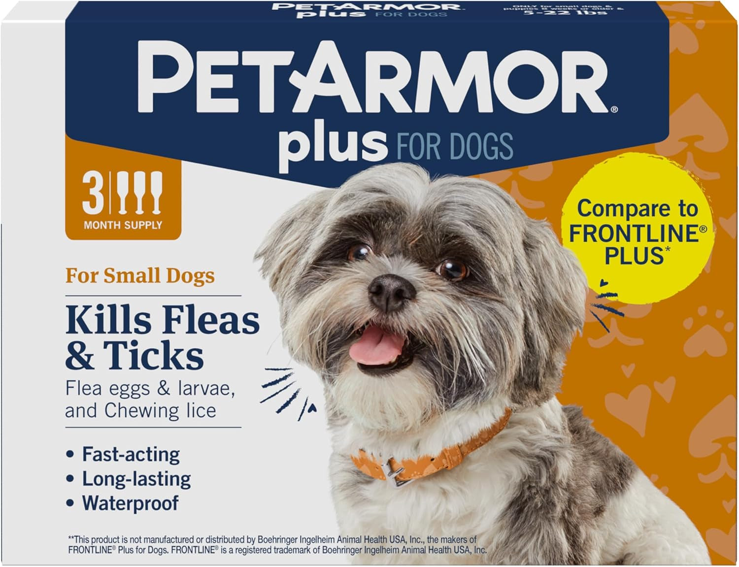 PetArmor Plus Flea Tick Treatment Dogs Waterproof Fast Acting 5-132lbs