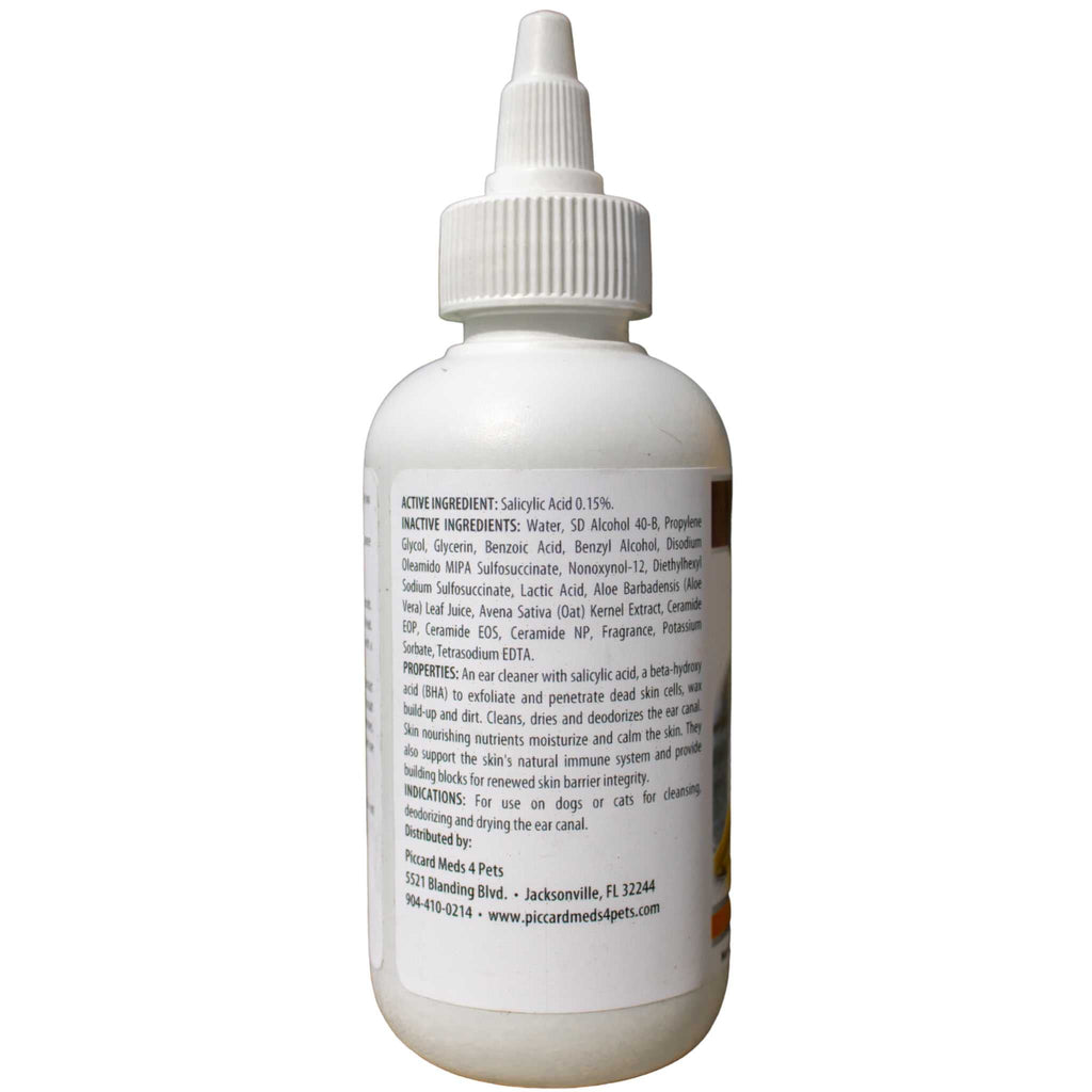 Piccardmeds4pets Ear Cleansing Solution  Salicylic Acid Aloe 4 oz. + Free Bandana