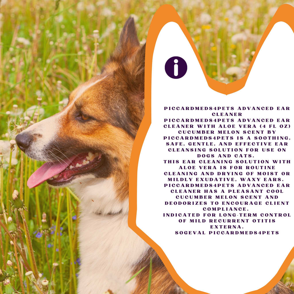 Piccardmeds4pets Ear Cleansing Solution  Salicylic Acid Aloe 4 oz. + Free Bandana