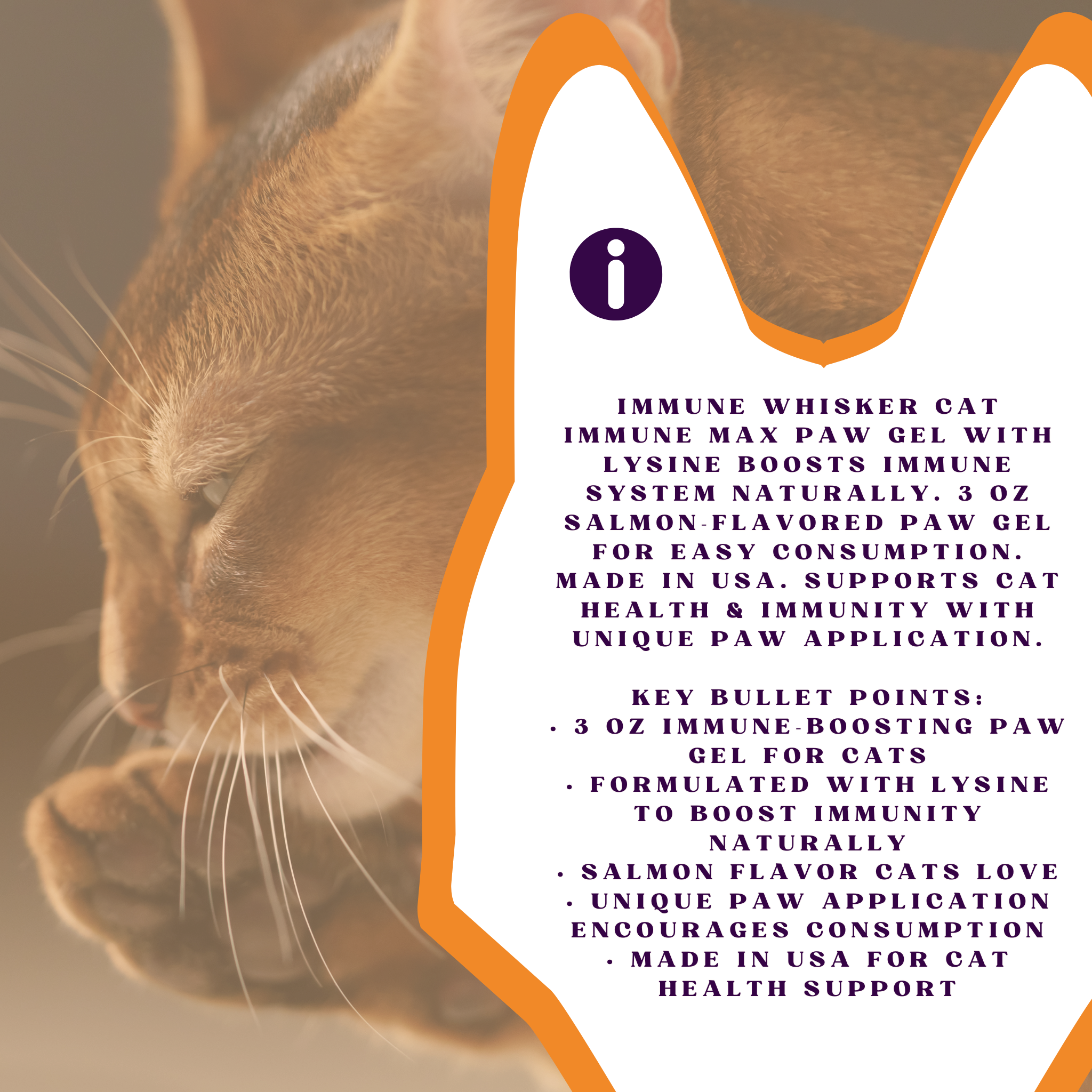Piccardmeds4pets ImmuneWhisker Cat Immune Max Strength Paw Gel 3 oz.