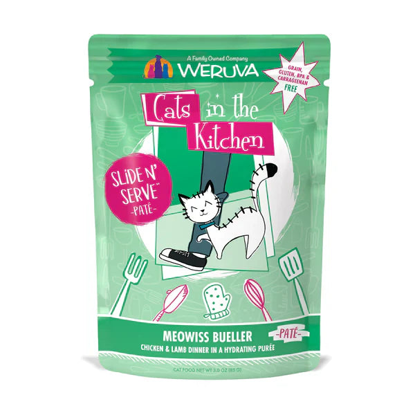 Cats in the Kitchen Paté Slide N' Serve Meowiss Bueller Chicken & Lamb Dinner in a Hydrating Purée (3oz)
