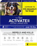 TevraPet Activate II Flea & Tick for Dogs 55+ lbs – 4 Month Supply