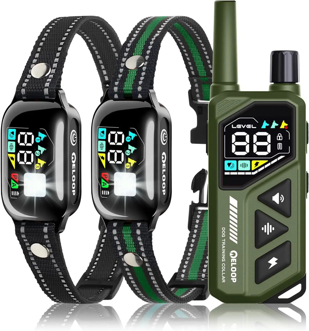 Waterproof Dog Shock Collar for up to 3 Dogs 3300FT AI Bark IPX7 Rechargeable