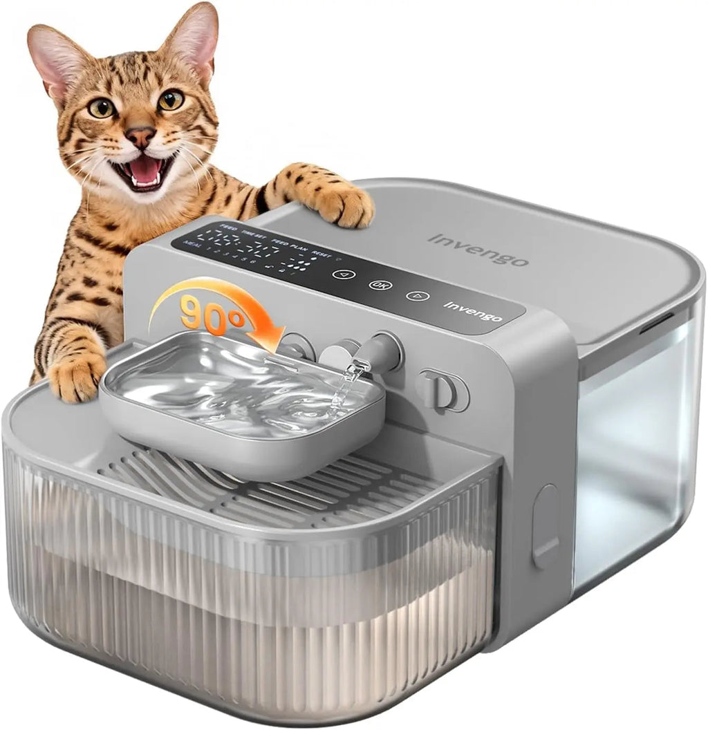 Wireless Cat Water Fountain No Filter Stainless Steel 3.5L Quiet Auto