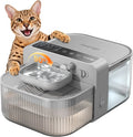 Wireless Cat Water Fountain No Filter Stainless Steel 3.5L Quiet Auto