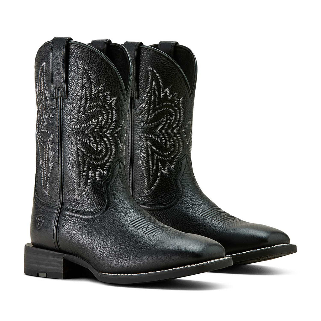 Ariat Mens Western Big Rig Wide Square Toe Cowboy Boot – Comfortable Durable Leather Work Boot
