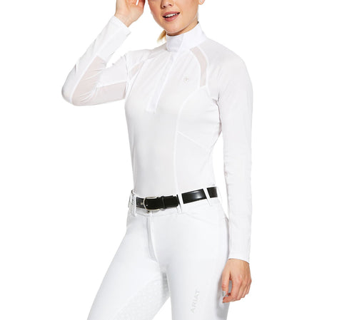 Ariat Women's Sunstopper 2.0 Quarter Zip Equestrian Show Shirt – UPF 50, Moisture-Wicking, Breathable Performance Top