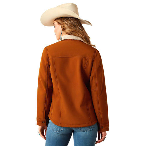 Ariat Womens Berber Back Softshell Jacket – Sherpa-Lined Trucker-Style Warm Layer