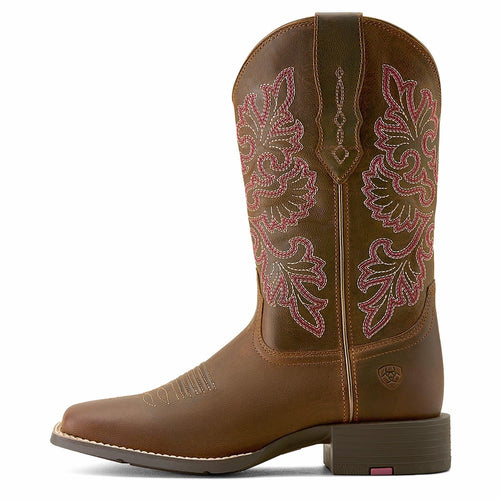 Ariat Women's Round Up Wide Square Toe StretchFit Boots