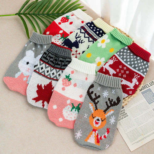 Autumn And Winter Cat And Dog Clothing Bichon Frise And Corgi Knitted Sweaters