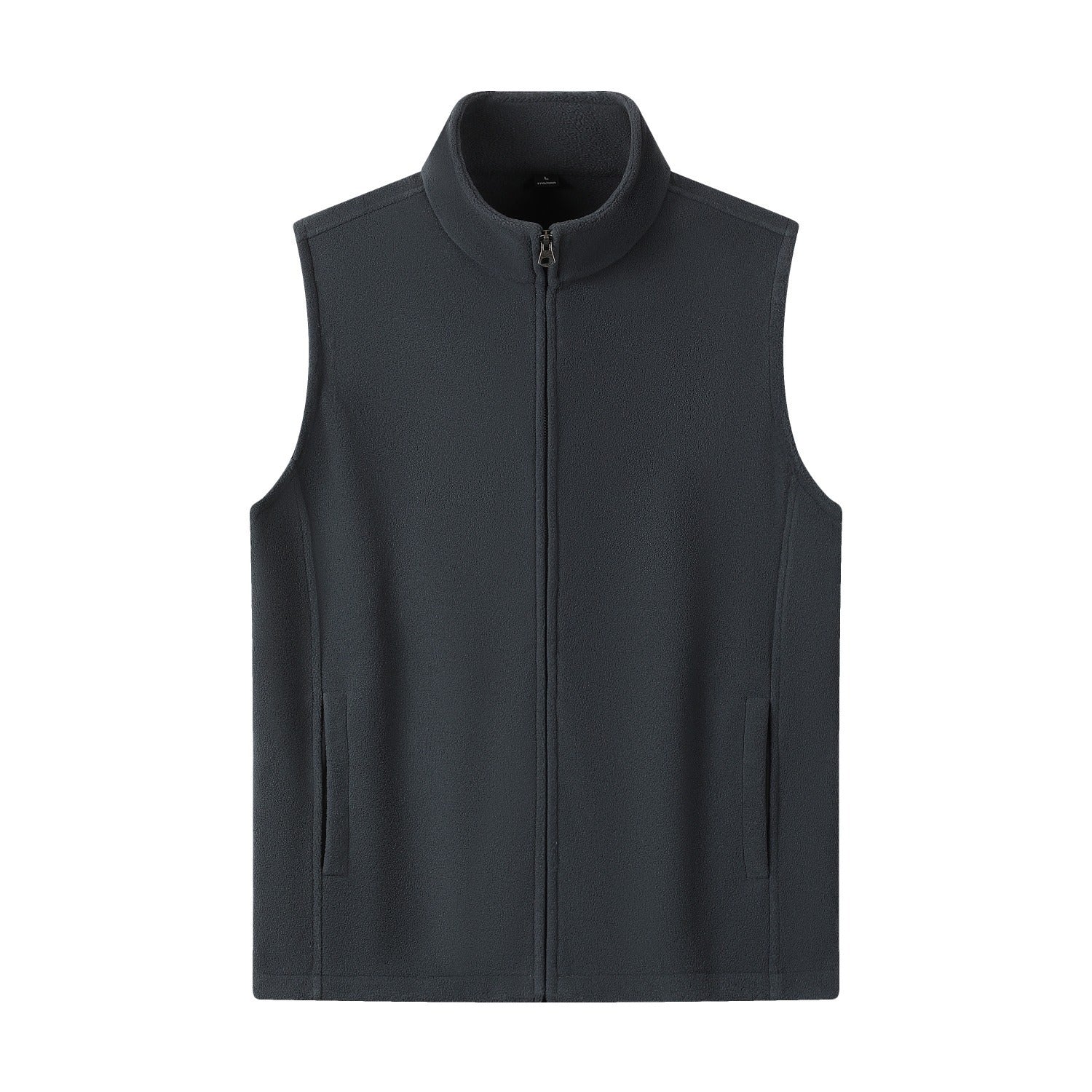 Zipper Stand Collar Double-sided Fleece Cardigan Fleece Vest