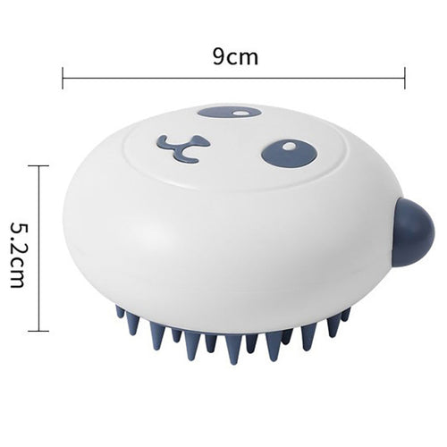 Bathroom Silicone Pet Cat And Dog Shower Soft Bristled Brush Panda Shape Pet Soft Massage Bath Brush Pet Bathing Accessories