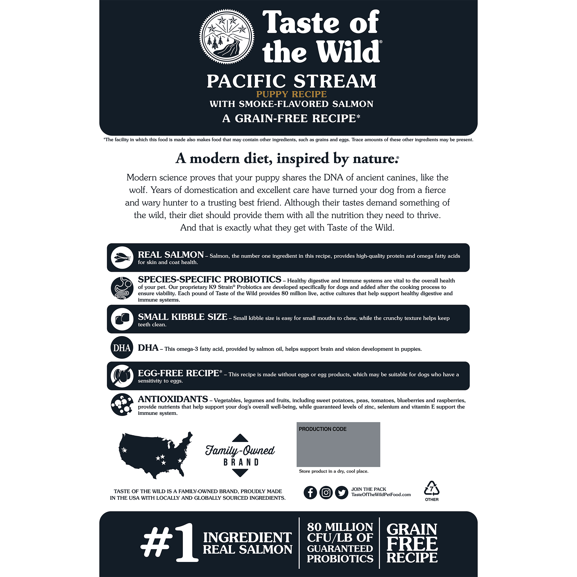 Taste of the Wild Puppy Pacific Stream Salmon Canine Food