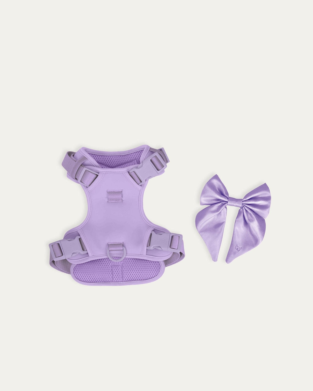 Satin Harness Bow - Lilac