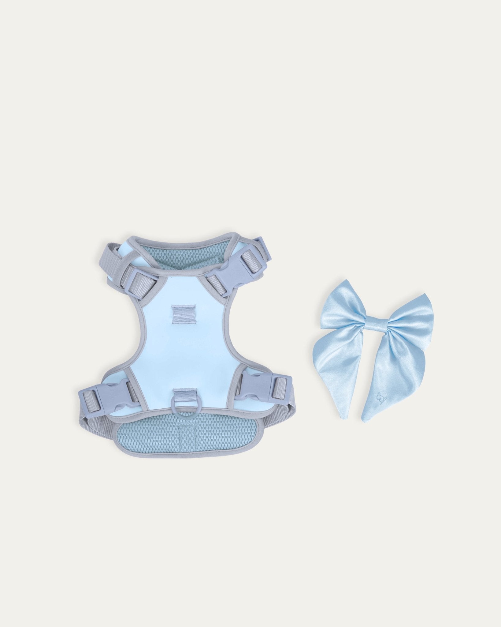 Satin Harness Bow - Sky