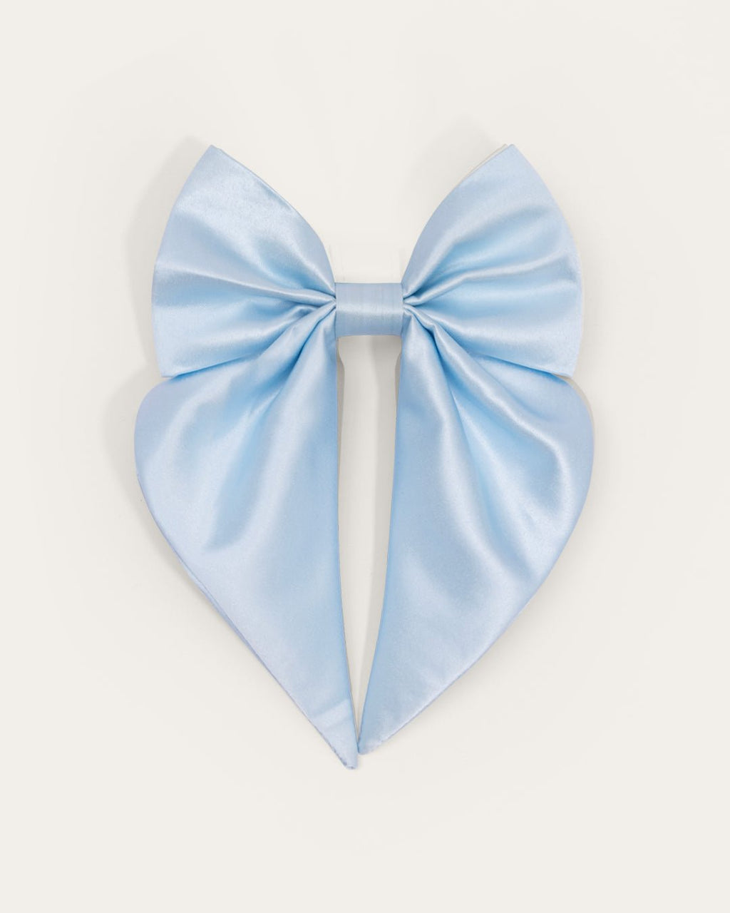 Satin Collar Bow - Sky