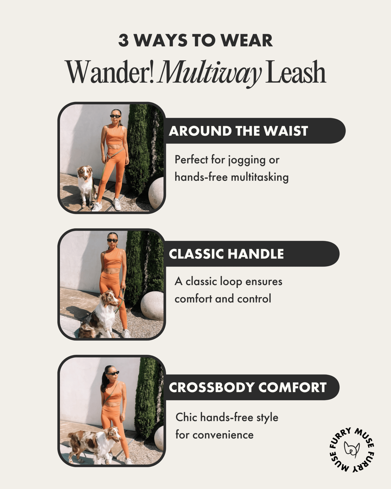 Wander! Multiway Leash & Poop Pouch Ballerina